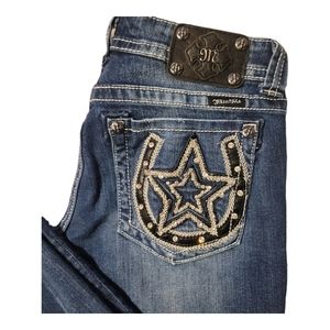 Miss Me Jeans Women's Size 30 (31x31)* Bootcut Faded Embroidered Denim